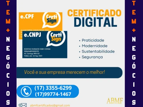 🌟 ABMF Corretora de Seguros e Certificação Digital oferece soluções completas e personalizadas para garantir sua segurança e tranquilidade. Localizada na Boa Vista, Rio Preto, oferecemos uma ampla gama de seguros, como automóvel 🚗, residencial 🏠, empresarial 💼, de vida ❤️, motocicleta 🏍️, viagem ✈️ e responsabilidade civil ⚖️. Além disso, trabalhamos com serviços de certificado digital 🔐, fiança locatícia 🏢, consórcios 💳 e seguros de invalidez ♿. Nossa missão é proteger o que é mais importante para você, oferecendo atendimento de excelência e produtos de qualidade. Proteja seu patrimônio com a ABMF! 💼