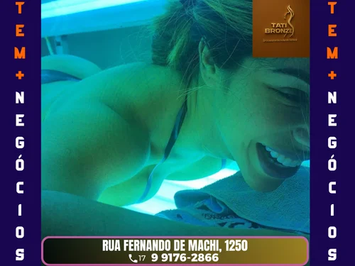 ✨ Espaço Tati Bronze – Sua Beleza Realçada com Experiência e Segurança! No Espaço Tati Bronze, em São José do Rio Preto, você encontra o bronzeamento artificial seguro e de alta qualidade que valoriza sua beleza com responsabilidade. Com mais de 16 anos de experiência na área, oferecemos técnicas especializadas que garantem um bronzeado uniforme, saudável e impecável! 🌞 ✔️ Compromisso com a Sua Segurança Trabalhamos com equipamentos modernos e produtos certificados que protegem sua pele, proporcionando resultados duradouros e naturais. Nossa missão é realçar sua autoestima com todo o carinho e cuidado que você merece! 🌟 Referência em Bronzeamento Profissional Venha viver a experiência de um bronze perfeito no Espaço Tati Bronze. Agende seu horário pelo WhatsApp: (17) 99176-2866 e descubra o prazer de um bronzeado radiante em um ambiente acolhedor e seguro!