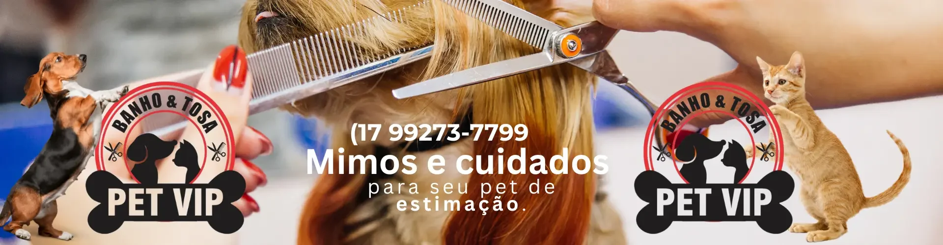 🐾 Seu pet merece o melhor! No Pet VIP Banho & Tosa, carinho, cuidado e beleza andam juntos! 💦✂️🐶 📅 Agende já o banho do seu pet 📲 (17) 99273-7799 ✨ Atendimento com amor, ambiente seguro e profissionais dedicados. Porque seu melhor amigo merece tratamento VIP! 💛